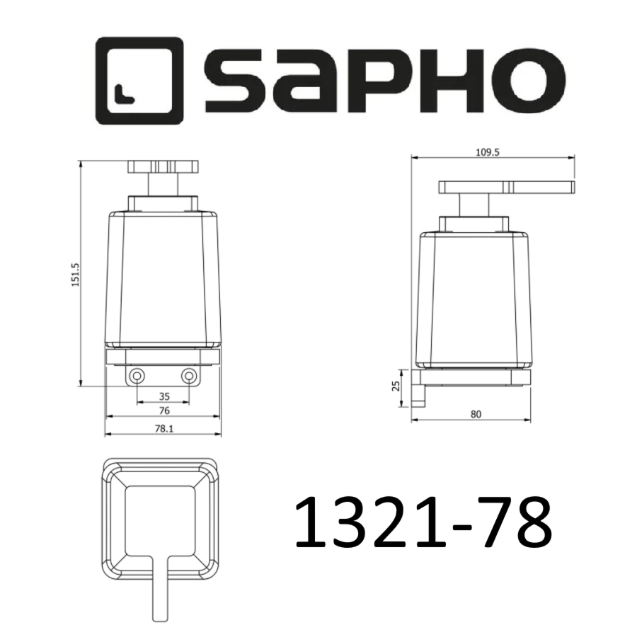 Дозатор Sapho Olymp 1321-78 хром