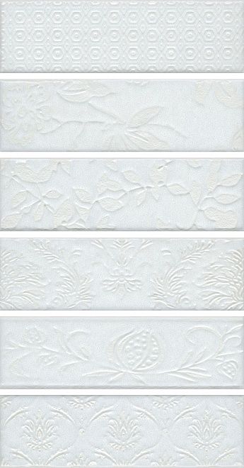 Керамическая плитка Kerama Marazzi Панно Кампьелло белый 51x28,5 (6 частей)