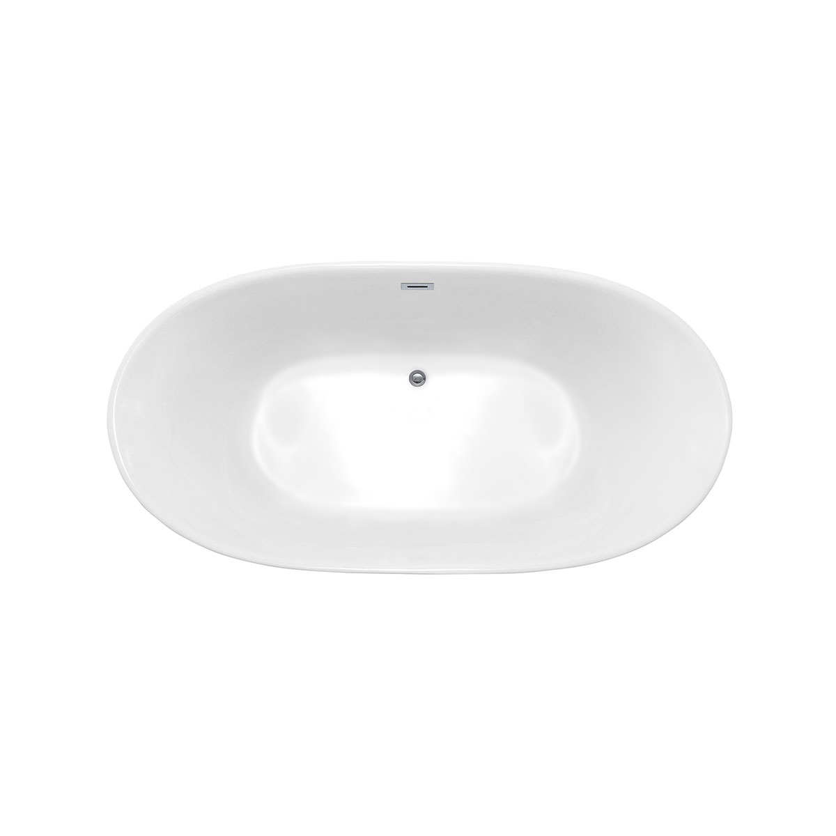 Ванна акриловая Vincea VBT-405-1700MW, 1700*800*580, цвет белый матовый, слив-перелив в комплекте, хром