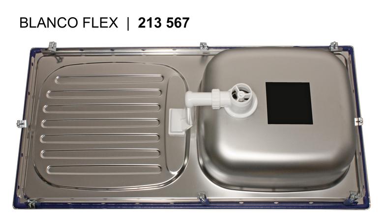Кухонная мойка Blanco Flex 511917 с пробкой, нержавеющая сталь