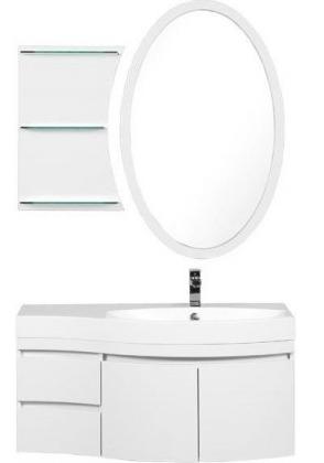 Комплект мебели для ванной Aquanet Опера 115 R 2 двери 2 ящика белый