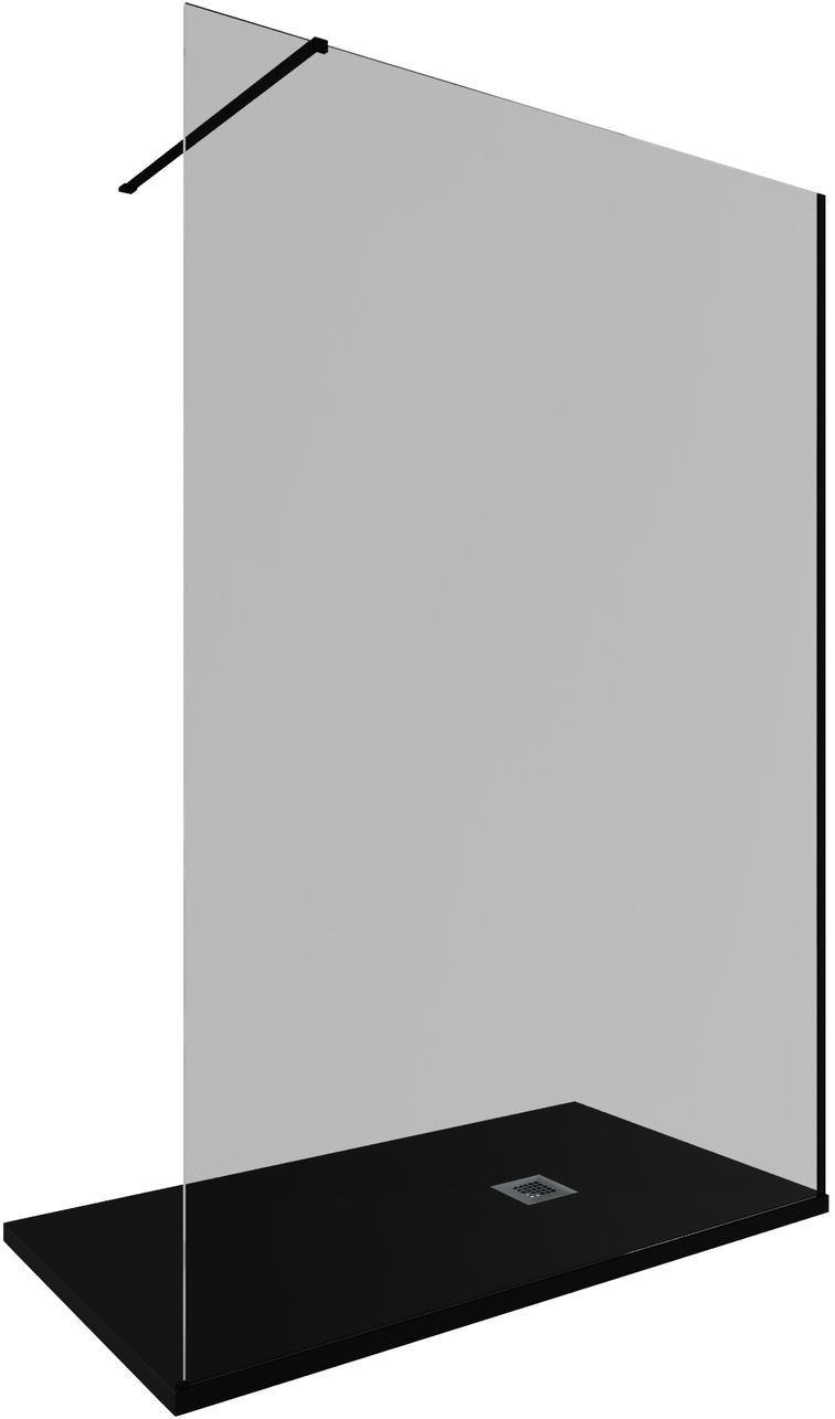Душевая перегородка Allen Brau Infinity 140х200 см 3.21028.BBA.T черная браш тонированная