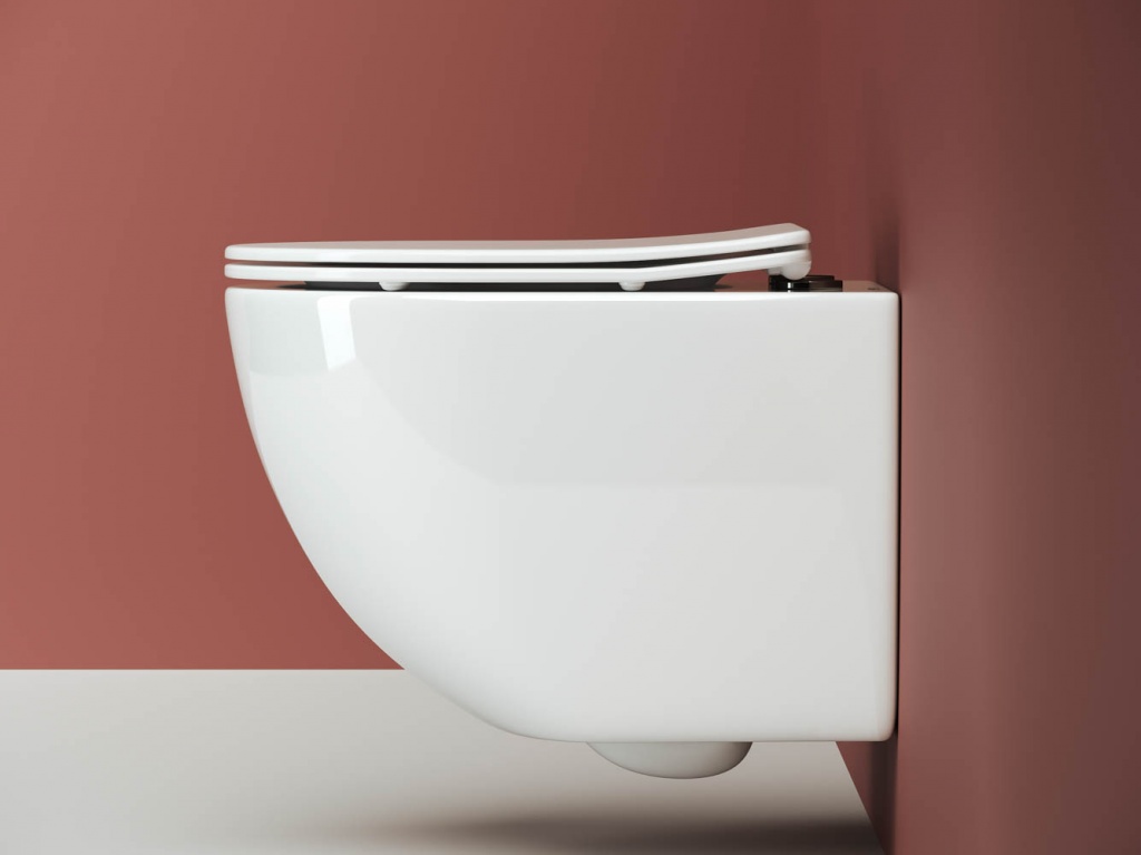 Комплект подвесной безободковый унитаз Ceramica Nova Forma Rimless CN3009 с крышкой-сиденьем  +  инсталляция Bocchi 8010-1000