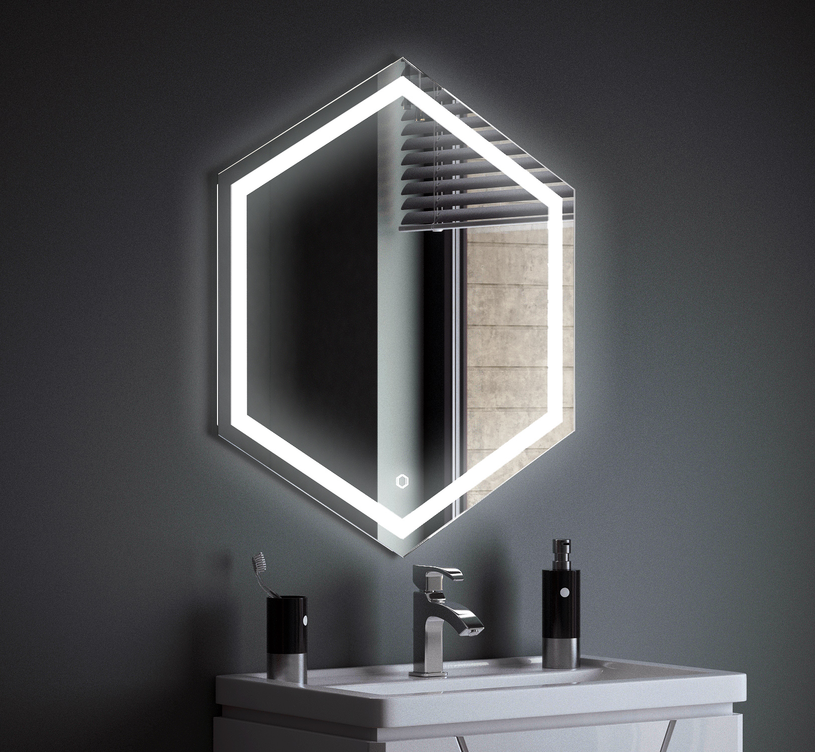Зеркало Corozo Теор 70 см SD-00000922 белое c подсветкой