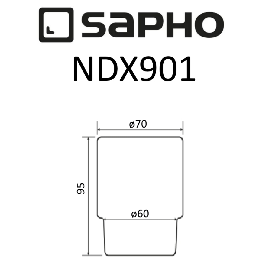 Стакан Sapho NDX901 матовый белый