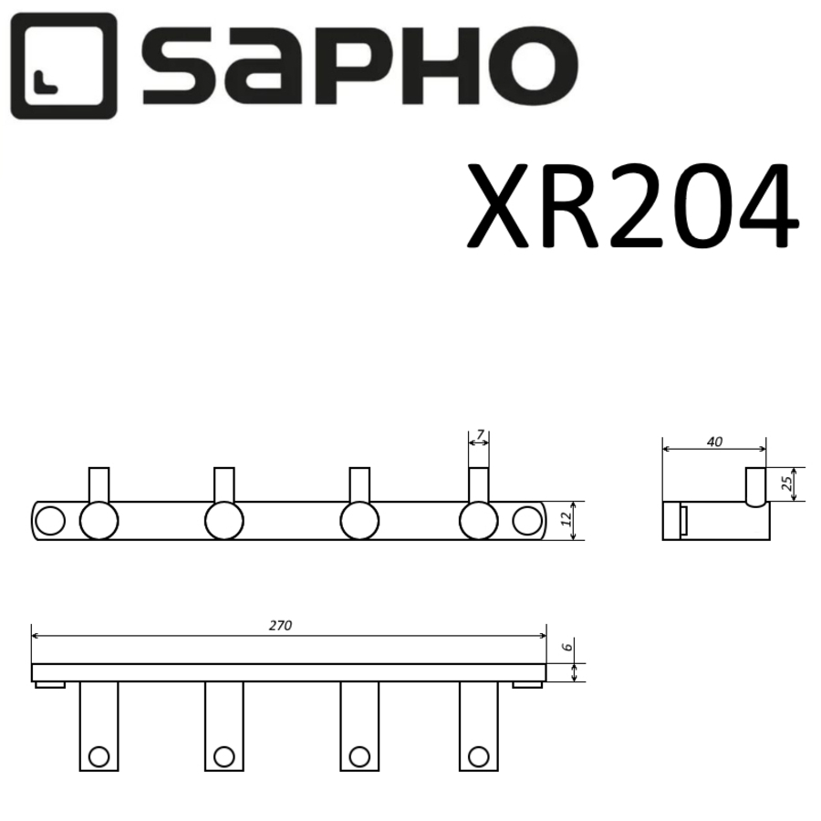 Крючок Sapho X-Round XR204 хром