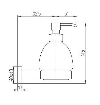 Дозатор для жидкого мыла с держателем Paini Dax-R-Dax 84CR031BI