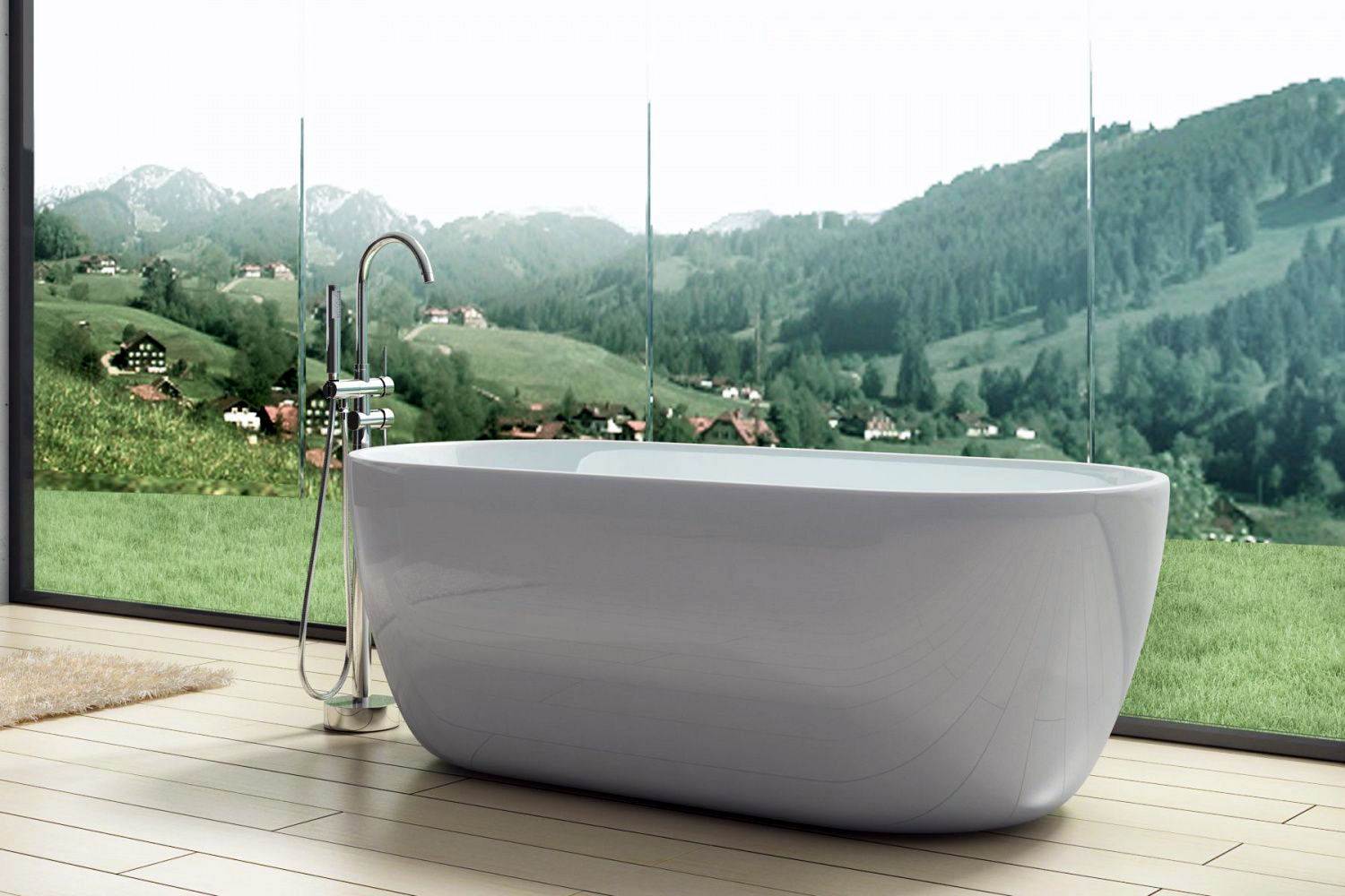 Акриловая ванна Art&Max 150х75 см AM-518-1500-780, белый