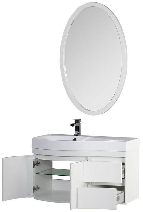 Комплект мебели для ванной Aquanet Сопрано 95 L распашн. двери белый