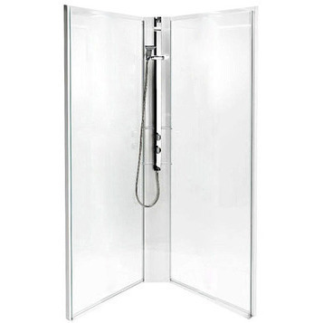 Задние стенки IDO Showerama 10-5 Comfort 100х100 см 558.314.00.1 прозрачное стекло, профиль хром
