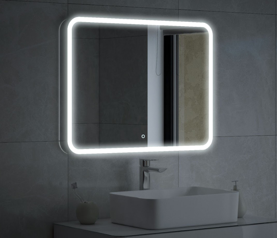 Зеркало Corozo Альбано 91 см SD-00000918 белое c подсветкой