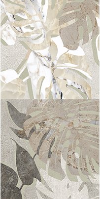 Керамогранит Vitra Декор Marble-Beton Цветочный Лаппато Ректификат 30х60 - изображение 6