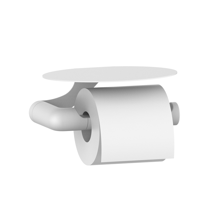 Держатель туалетной бумаги Iddis Noa NOAWT00i43 с полкой для телефона, белый матовый