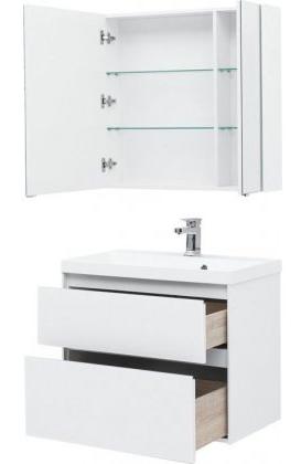Комплект мебели для ванной Aquanet Гласс 80 белый