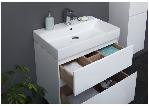Комплект мебели для ванной Aquanet Бруклин 70 белый