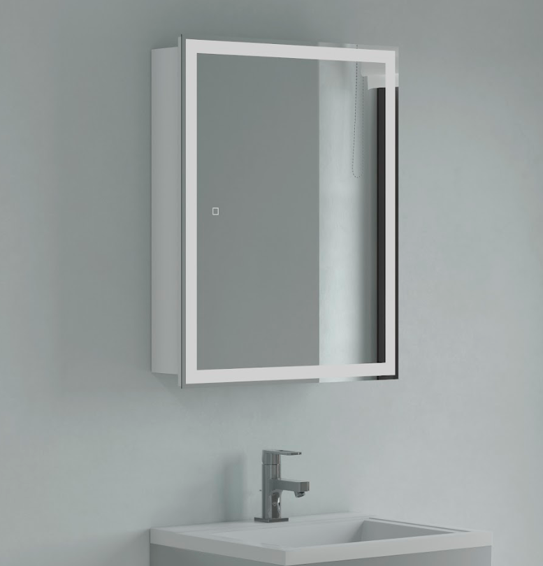 Зеркальный шкаф Corozo Толедо 50 см SD-00001391 белый c подсветкой