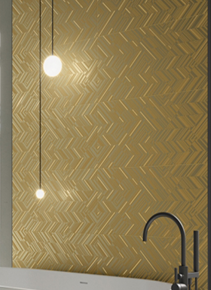 Керамическая плитка Italon Вставка Шарм Эдванс Голд 40х80 - изображение 2