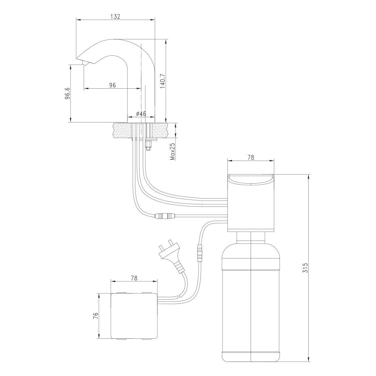 Дозатор для жидкого мыла Lemark Project LM4642CE хром