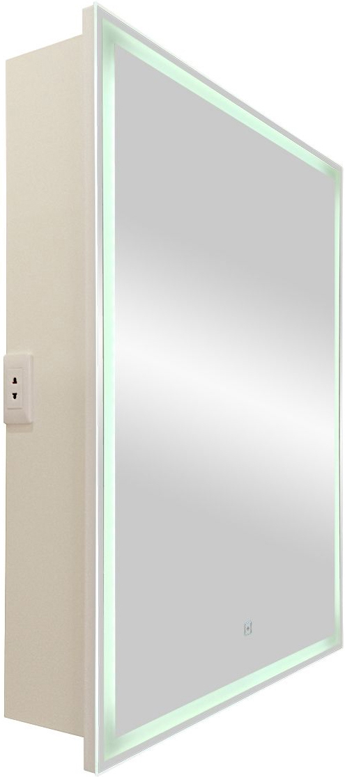 Зеркальный шкаф Art&Max Techno 60 см AM-Tec-600-800-1D-L-DS-F с подсветкой, белый
