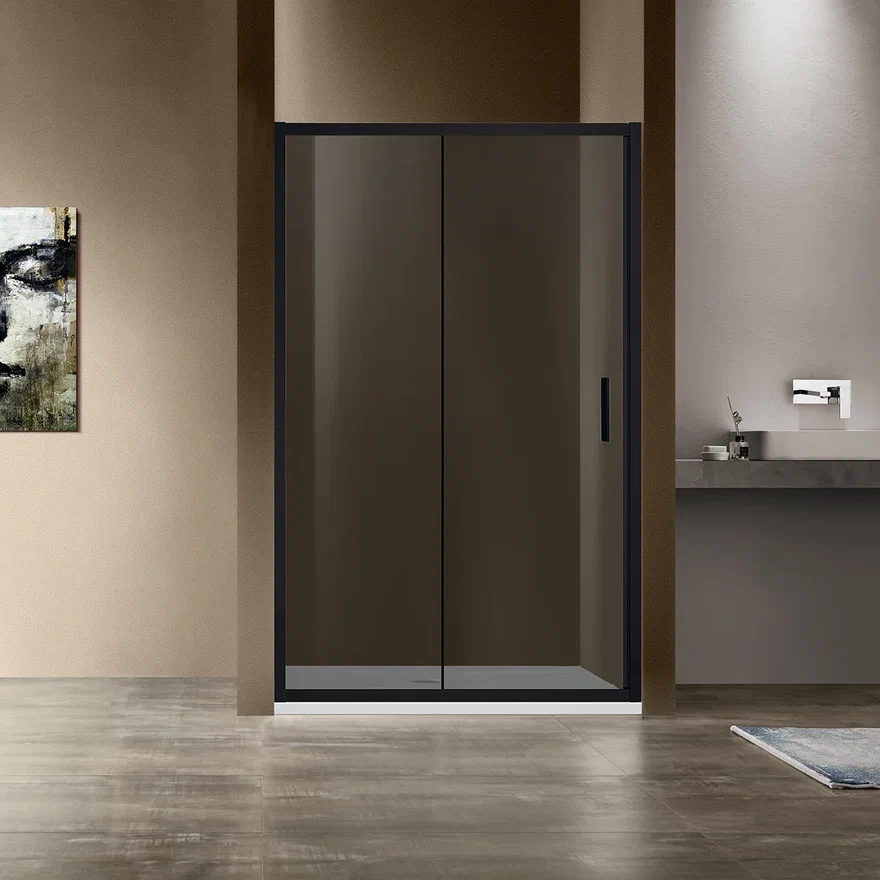 Душевая дверь Vincea Garda 120x190 см, VDS-1G120CGB, профиль черный, стекло тонированное