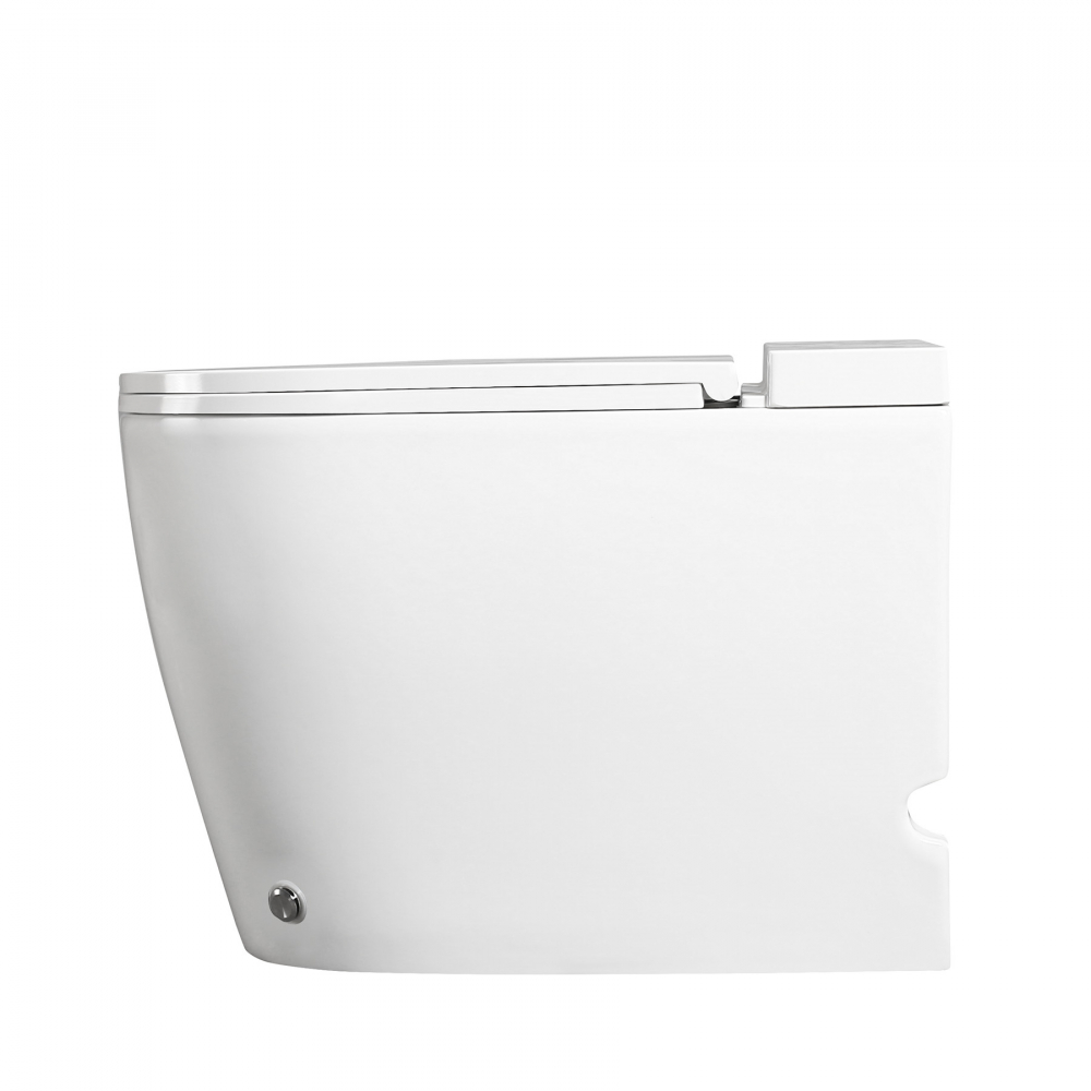 Унитаз приставной с импульсным смывом Abber Bequem AC1114P с крышкой-сиденьем микролифт, белый