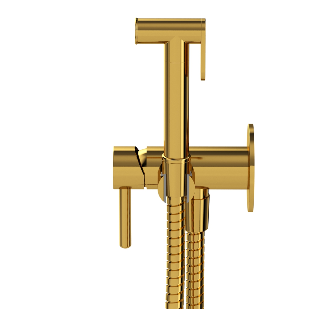 Гигиенический душ Whitecross Y gold SYSYBI2GL со смесителем, глянцевое золото