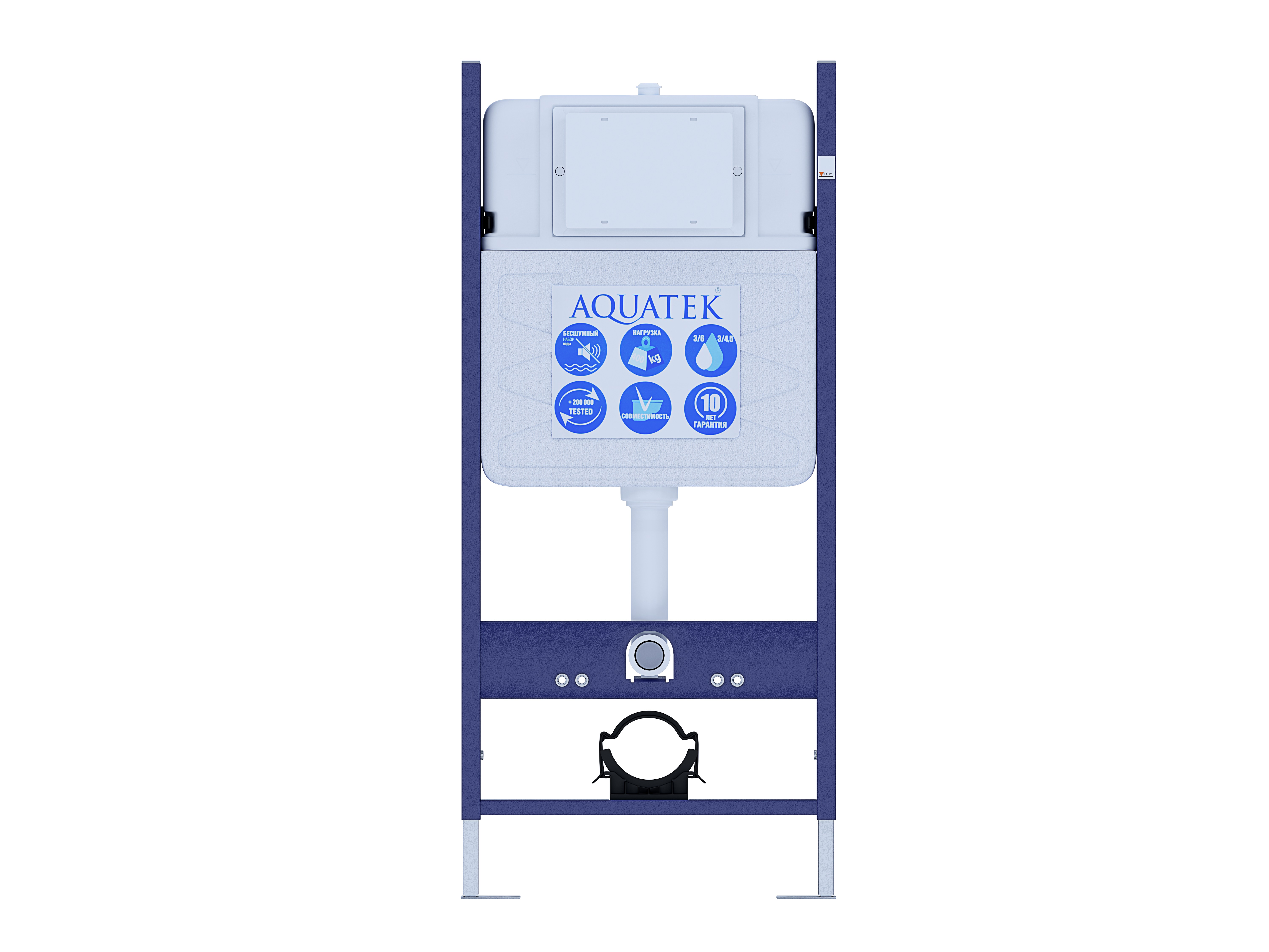Комплект подвесной безободковый унитаз Aquatek Каир AQ1170-00 с микролифтом  +  система инсталляции Standard INS-0000014 с кнопкой смыва черный матовый