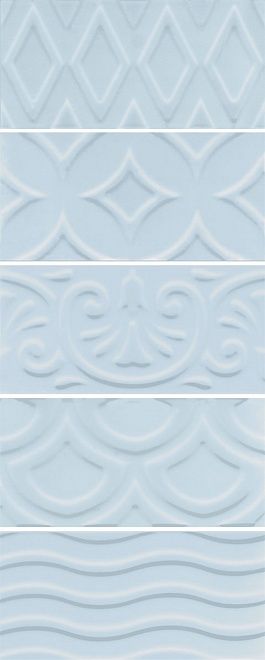 Керамическая плитка Kerama Marazzi Плитка Авеллино голубой структура mix 7,4х15