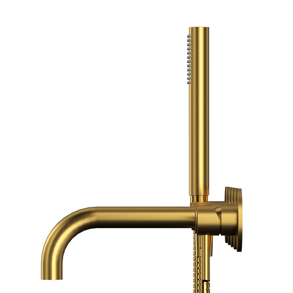 Смеситель для ванны с душем Whitecross Y brushed gold Y1240GLB брашированное золото, на 2 потребителя