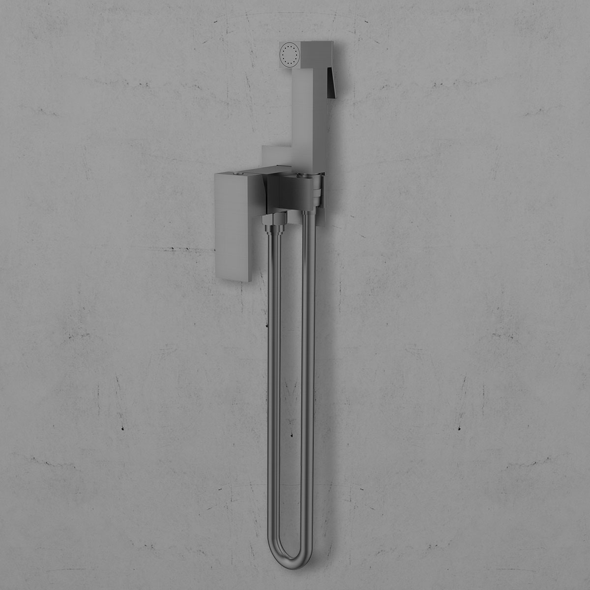 Гигиенический душ Vincea VHFW-102GM со смесителем, вороненая сталь