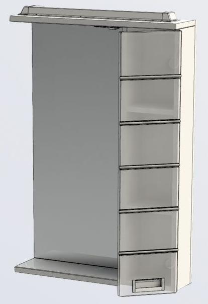 Зеркальный шкаф Aquanet Доминика 60 LED белый