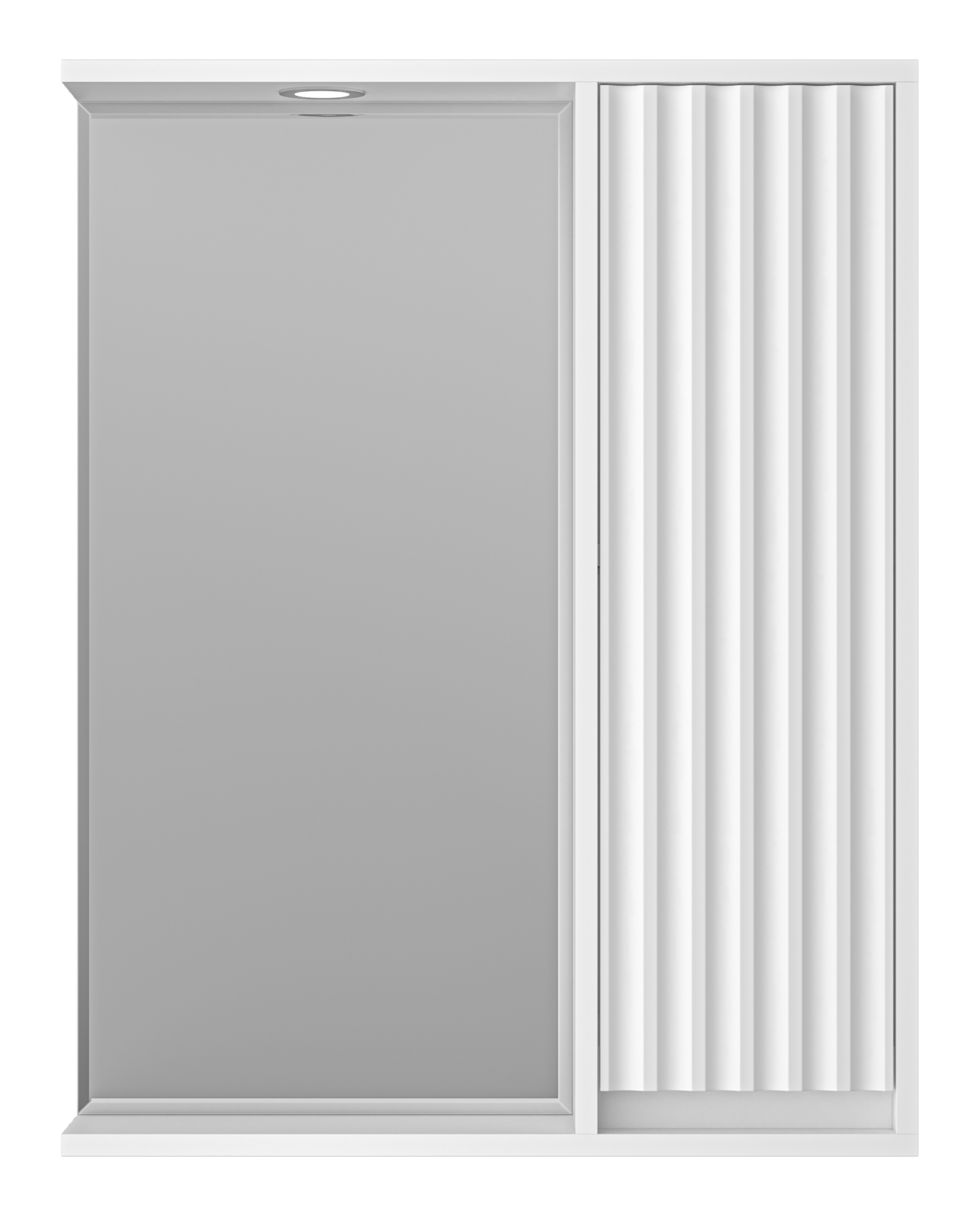 Зеркальный шкаф Brevita Balaton 65 см BAL-04065-01-П правый, с подсветкой, белый 