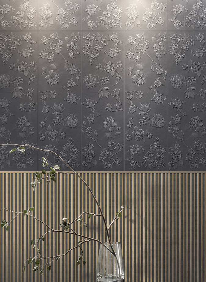 Керамическая плитка Villeroy&Boch Декор Jardin Grey Flower Matt. Rec. 40x120 - изображение 2