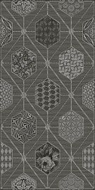 Керамическая плитка Azori Декор Devore Gris Geometria 31,5x63