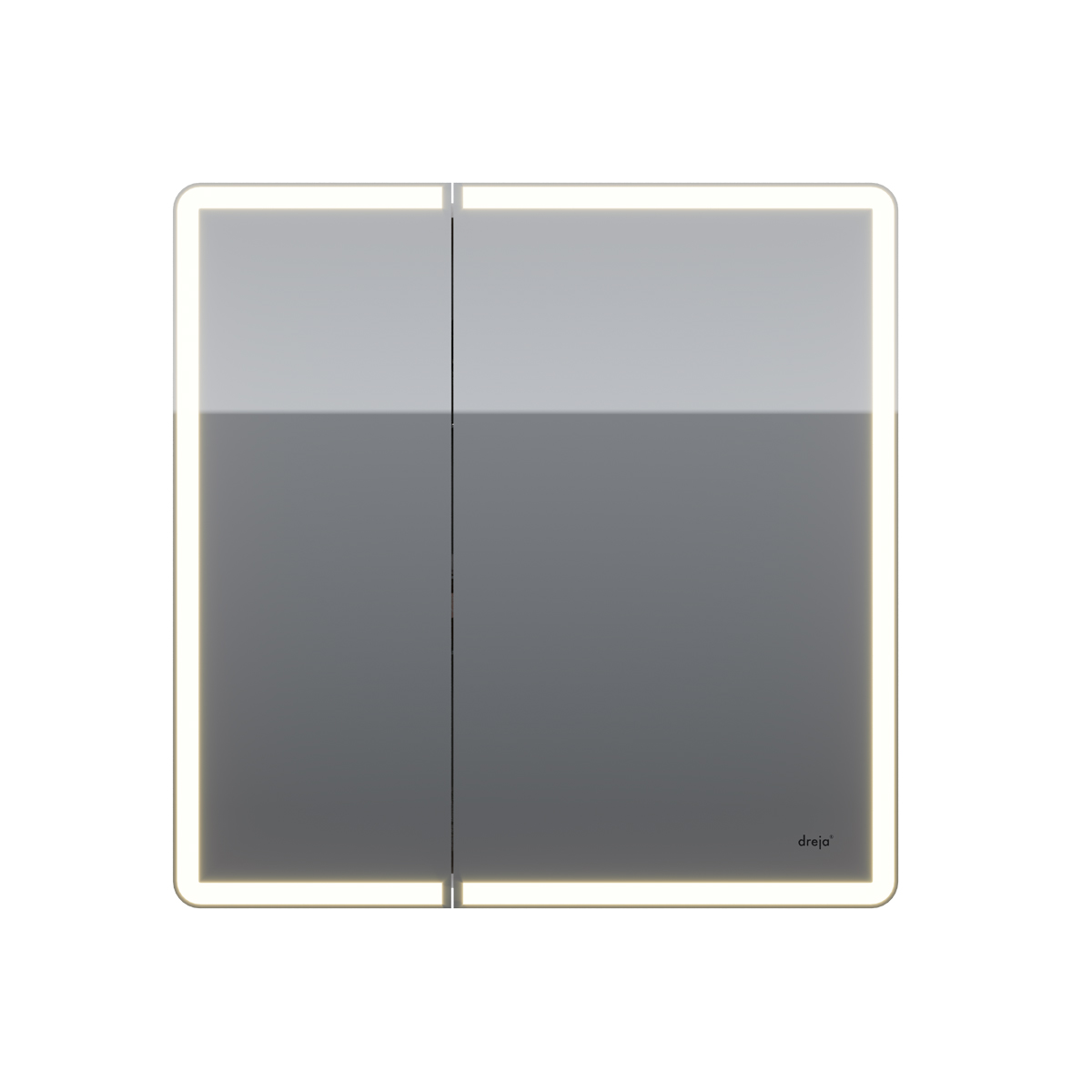Зеркальный шкаф Dreja Point 80 см 99.9034 с подсветкой, белый