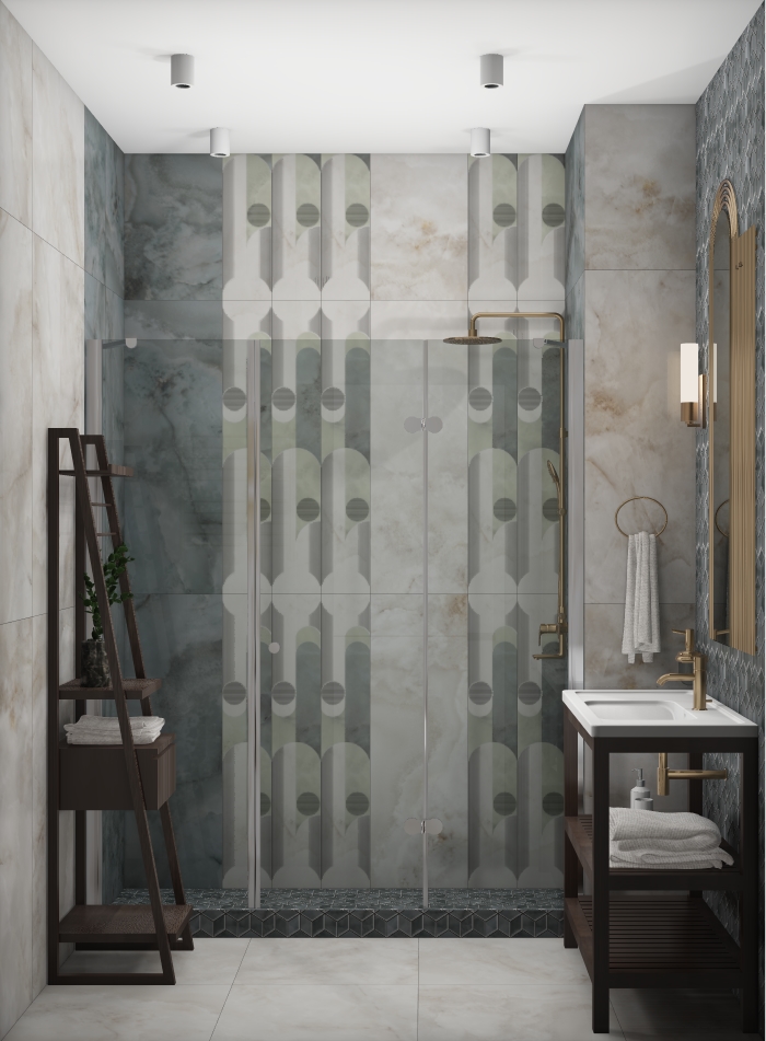 Керамическая плитка Kerama Marazzi Декор Джардини серый темный мозаичный 37,5х45 - изображение 3
