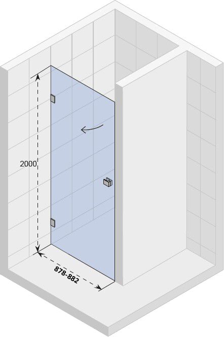 Душевая дверь в нишу Riho Scandic Mistral M101 90 см, L