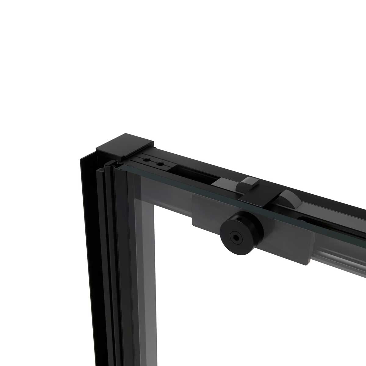 Душевая дверь Vincea Slim Soft 100, черный, стекло прозрачное VDS-1SS100CLB