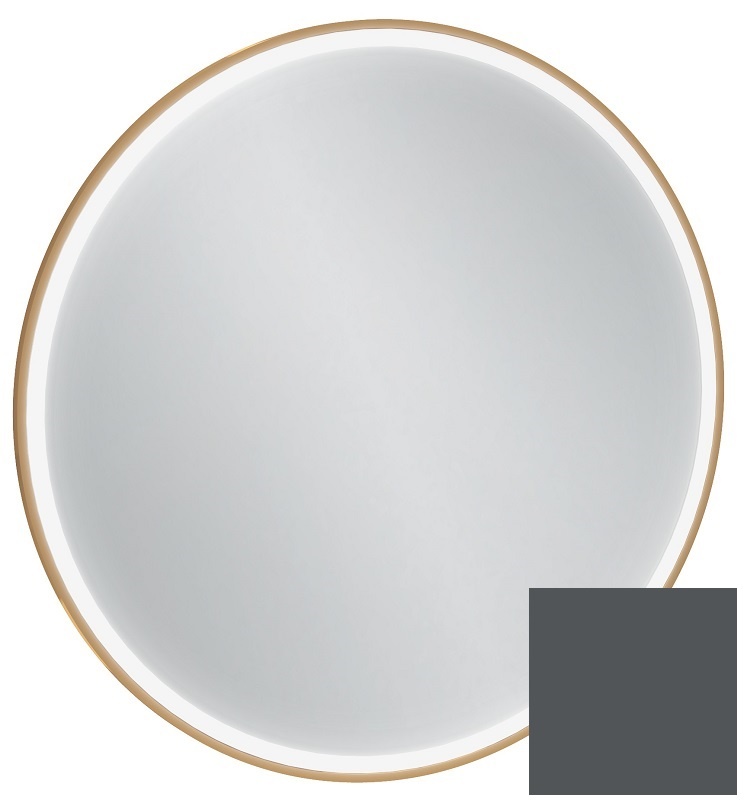 Зеркало Jacob Delafon Odeon Rive Gauche 90 см EB1290-S17 серый антрацит сатин, с подсветкой 