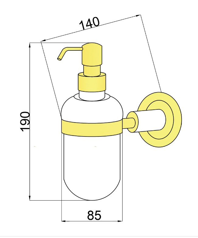Дозатор Boheme Murano 10912-W-CR для жидкого мыла, хром