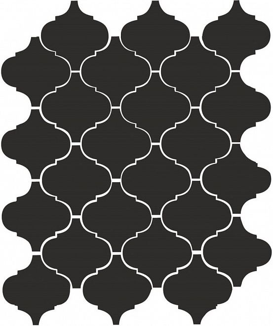 Керамическая плитка Kerama Marazzi Плитка Арабески глянцевый черный 26х30 