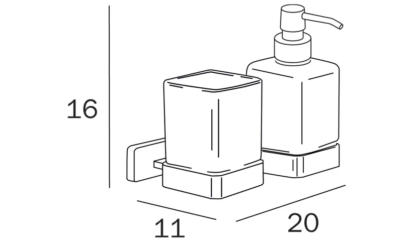 Дозатор для жидкого мыла со стаканом Inda Lea A1810DCR21 хром