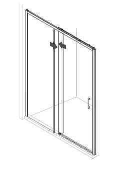 Душевая дверь Creto Nota стекло прозрачное профиль хром 120х200 см 122-WTW-120-C-CH-6 EASY CLEAN