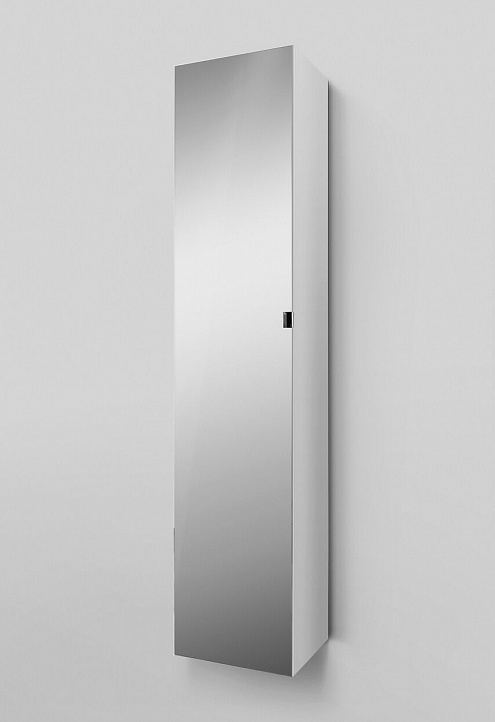 Шкаф-пенал Am.Pm Spirit 2.0 M70ACHML0356WG подвесной, левый, 35 см, зеркальный фасад, белый глянец 