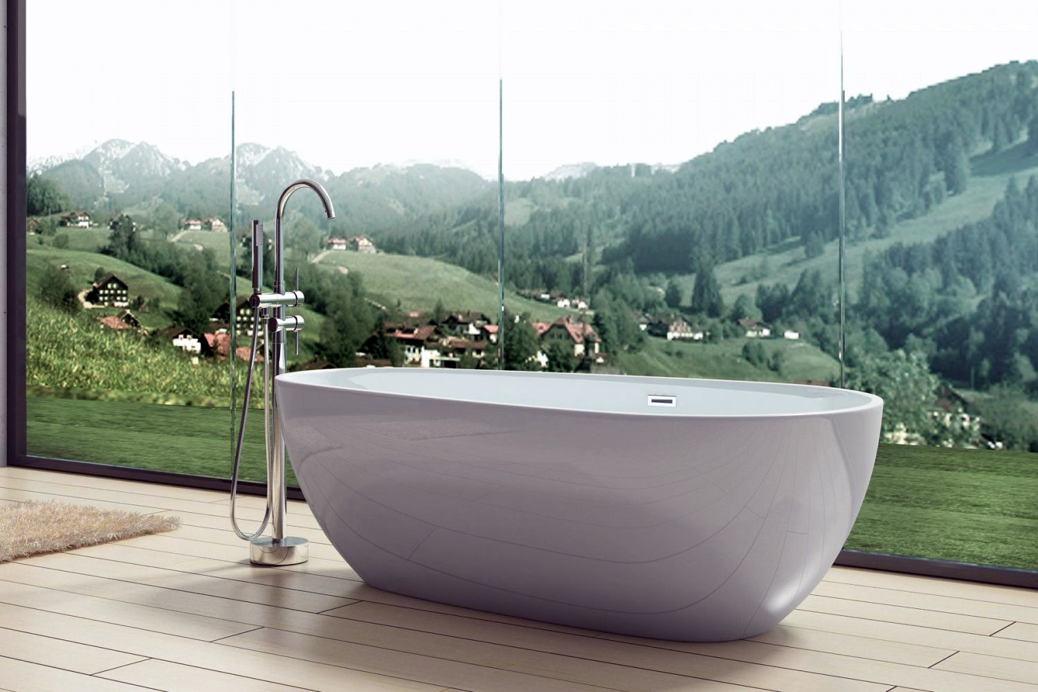 Акриловая ванна Art&Max 170х80 см AM-506-1670-845, белый