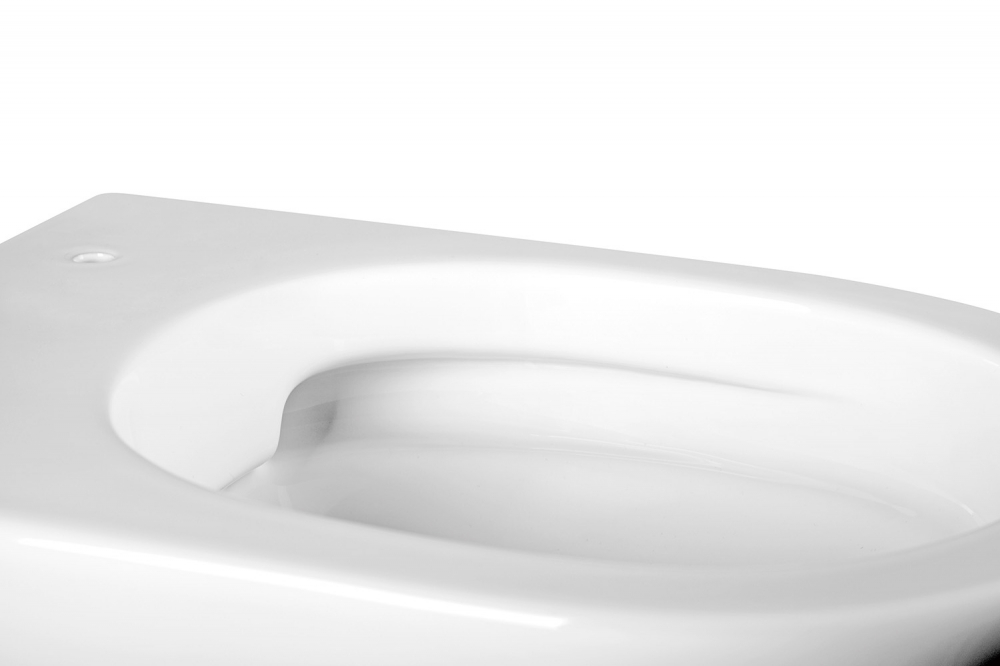 Унитаз подвесной безободковый Abber Bequem AC1103 с крышкой-сиденьем микролифт, белый