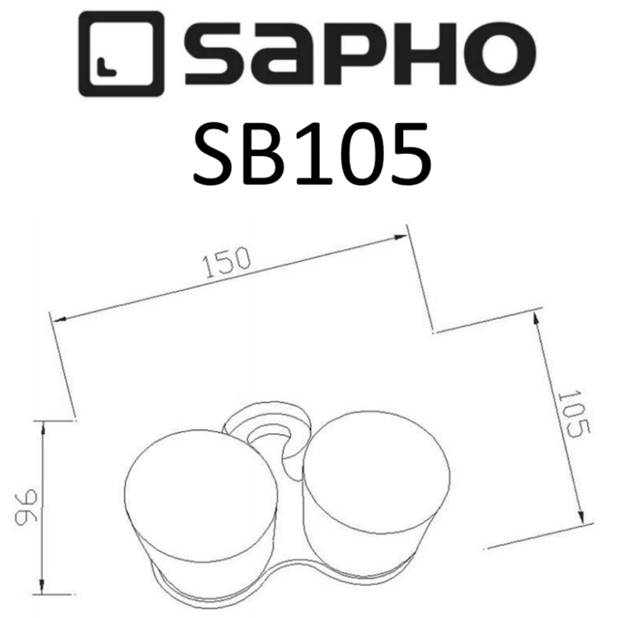 Стакан Sapho Samba SB105 хром