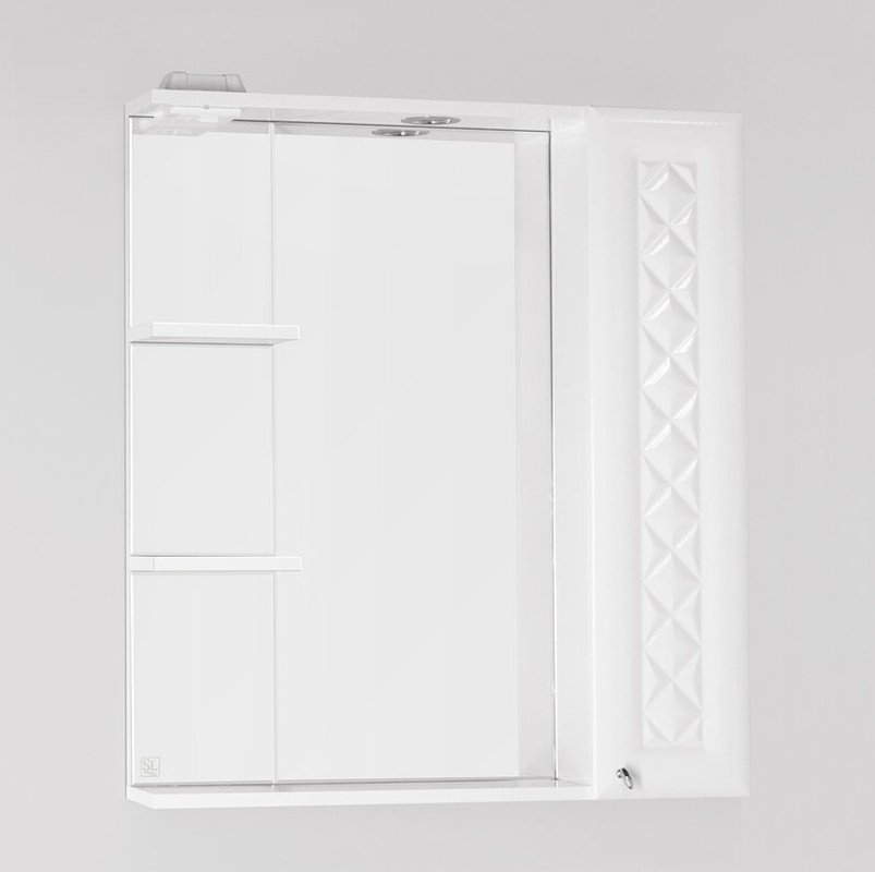 Зеркальный шкаф Style Line Канна 75/С Люкс, белый 