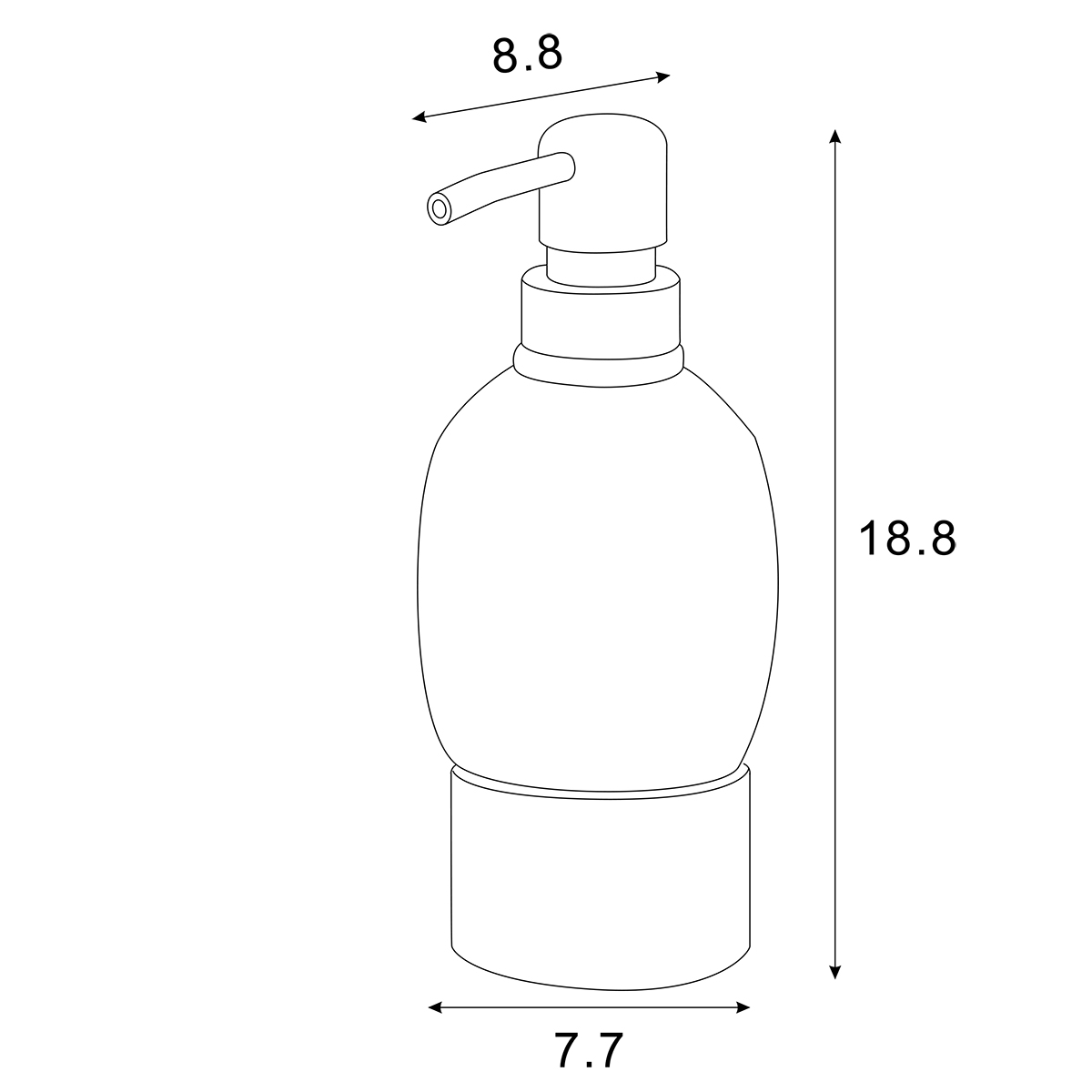 Дозатор жидкого мыла Azario Elvia AZ-128-A бронза