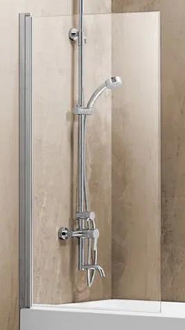 Шторка для ванны Vincea VSB 80x140 см, VSB-11800CL, профиль хром, стекло прозрачное